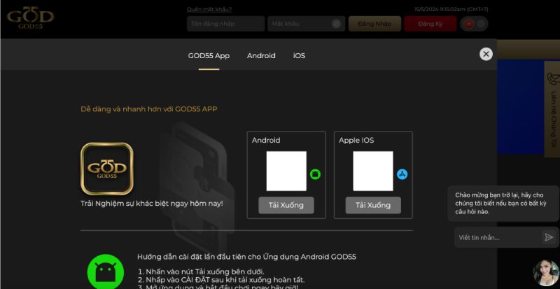 Tải app GOD55